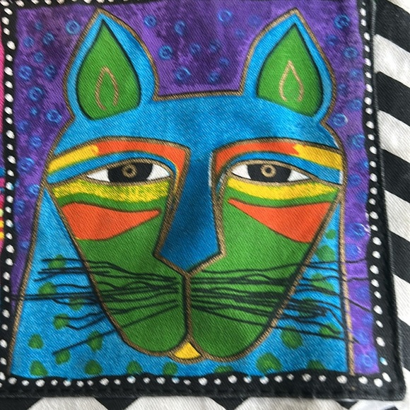 LAUREL BURCH GREEN BEADED ADJUSTABLE CANVAS STRAP CANVAS CROSSBODY BAG - Picture 4 of 15